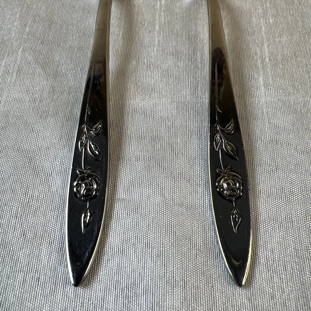 ONEIDA Stainless Community MY ROSE Flatwear- 2 Grapefruit Spoons- USA Made